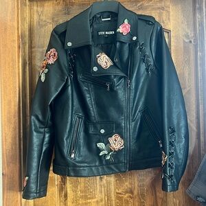 Steve Madden patched biker jacket